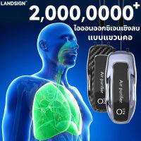 LANDSIGN เครื่องฟอกอากาศพกพา  เครื่องฟอกอากาศคล้องคอ เครื่องฟอกอากาศ2,000,0000+ ไอออนออกซิเจนเชิงลบ ป้องกันภูมิแพ้ อุปกรณ์สวมใส่สามารถขจัดฝุ่น ควัน ฟอร์มาลดีไฮด์และ PM2.5（anti-virus ฟอกอากาศห้อยคอ เครื่องฟอก พกพา ฟอกอากาศ เครื่องฟอกอากาศแขวนคอ）cleaner air