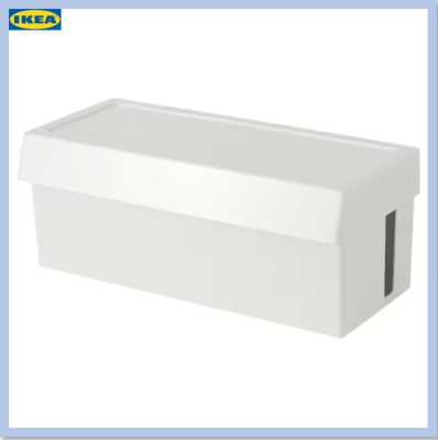 กล่อง กล่องเก็บสายไฟ พร้อมฝาปิด ขนาด 14x32x12 ซม. SÄTTING แชตทิง (IKEA)