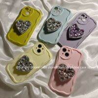 ยอดนิยมสำหรับ เคส Case for iPhone 14 13 12 11 Pro Max Plus เคส แฟชั่นที่สร้างสรรค์ใหม่สีล้วน เคสโทรศัพท์ นิ่มกันกระแทกรวมทุกอย่างพร้อม2023ขาตั้งรูปหัวใจและพลอยเทียมเงางาม