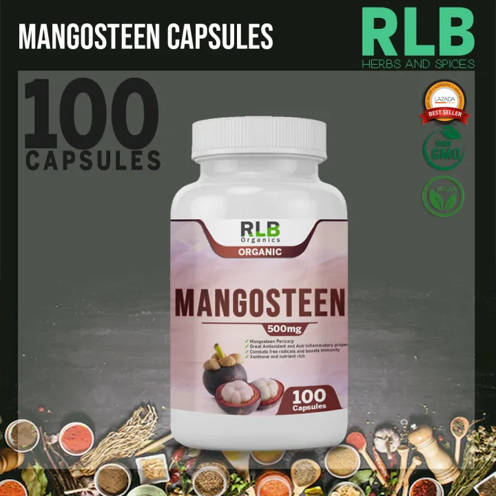 Organic Natural Mangosteen Capsules (100 Capsules) Mangosteen