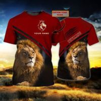 New FashionHOT King Lion - พิมพ์ลายเต็มตัว - เสื้อยืด 3 มิติน่ารักทุกขนาด: S-5XL 2023