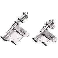 Anti-theft Durable Staple Stainless Steel Slide Bolt Hasp Hardware Door Latch Gate Trumpet Home Safety Practical Lock Door Hardware Locks Metal film r