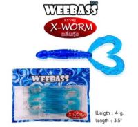 WEEBASS เหยื่อยาง - รุ่น X-WORM แบบแพ็ค 6 ชิ้น เหยื่อปลอม หนอนยาง