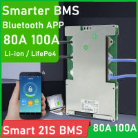 สมาร์ท BMS 21วินาที72โวลต์60A 80A 100A Li-IonLifePo4คณะกรรมการป้องกันแพ็คสมดุลบลูทูธ APP PC ควบคุม