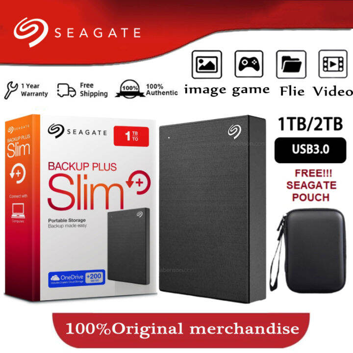 Seagate 1TB 2TB One Touch External Hard Drive with Password USB3.0
