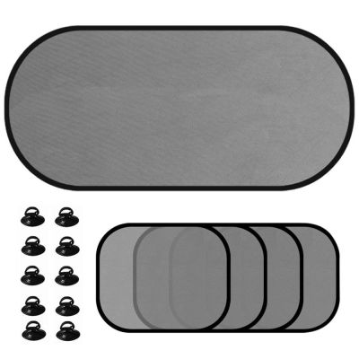 hot【DT】 5pcs/set Car Window Sunshade Mesh Curtain With Cup Front Rear Side Styling Covers