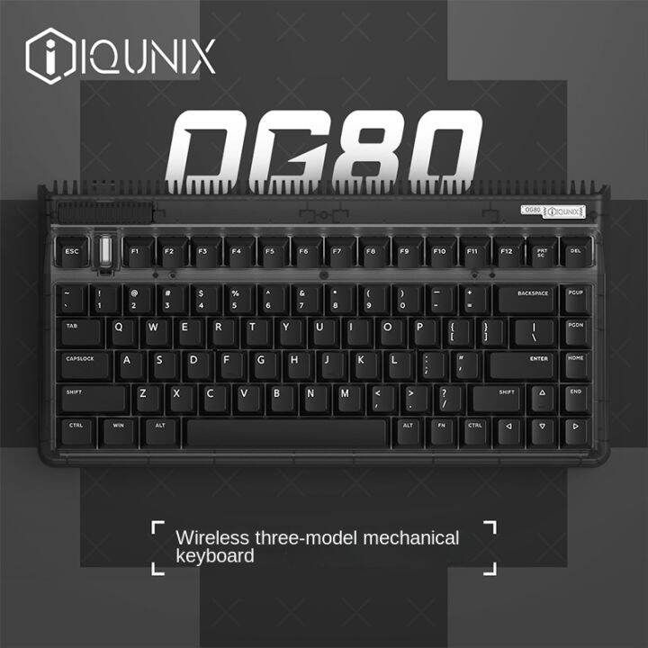 IQUNIX OG80 Black Knight Wireless Mechanical Keyboard 83Keys 3mode