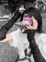 ❒◐❉ Fashion Lace Long Arm Warmer Hollow Out Fingerless Gloves Sun Protection Sleeves Mesh Spiderweb Thin Grunge Gloves Gothic Summer