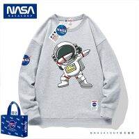 NASA Tide Astronaut Cartoon Round Neck Sweatshirt Men And Women Couples Spring And Autumn Co-Branded Trend Casual LooseTH