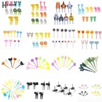 2-18pcs Animal Farm Fruit Fork Mini Cartoon Children Snack Cake Dessert Food Fruit Pick Toothpick Salad Kids Tableware