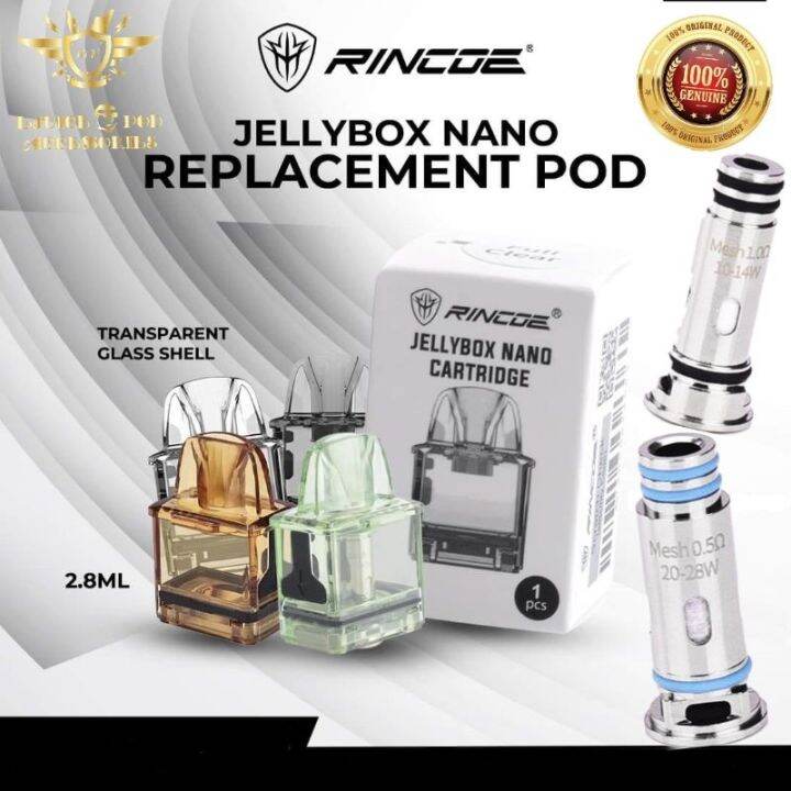 ORIGINAL Jellybox Nano Empty Cartridge 2.8ML/0.5/1.0 Mesh Coil Jellybox