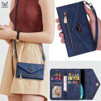 สายคล้องแบบแขวนเคสหนังกระเป๋าเงินสะพายเฉียงสำหรับ Samsung Galaxy Note 20 Ultra Note 10 Plus A53 A33กระเป๋าคล้องแขนเชือกคล้องไหล่