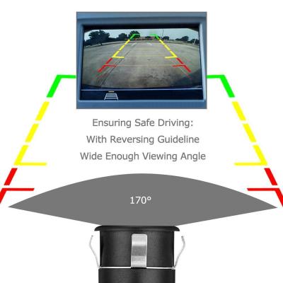 กล้องมองหลังรถยนต์สำรองถอยหลัง170 ° CMOS 8 LED HD Night กันน้ำ Vision A6E4