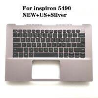 New US English For Inspiron 5490 Palmrest Keyboard Assembly non-backlit N-TP silver Y26YY 0Y26YY