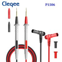 Cleqee ชุด P1506c Probe Multimeter ตัวทดสอบ4มม. ปลั๊ก1มม. เข็มสำหรับฝังเข็ม/คลิปตะขอทดสอบตัวหนีบปากจระเข้20a 1000V