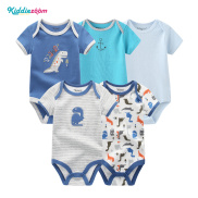 Kiddiezoom 5 Chiếc Quần Áo Thời Trang Trẻ Sơ Sinh Bộ Đồ Trẻ Em Phong Cách