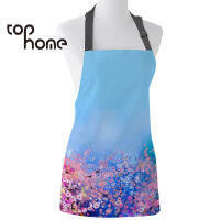 Tophome Kitchen Apron Watercolor Cherry Blossoms Printed Sleeveless Canvas Aprons for Men Women Kids Home Cleaning Tools