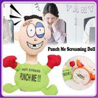 YANY ของเล่นแบบโต้ตอบ ถุงเจาะ Vent Screaming Funny Punch Me Screaming Doll ตุ๊กตาพันช์มี พร้อมเสียง ป้องกันความเครียด