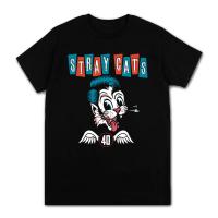 Mens 100 Cotton T Shirts Stray Cats Print Funny Tees Clothes Gildan