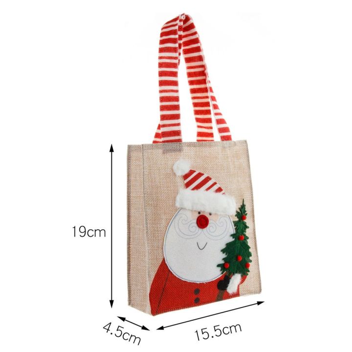 toolsout-การ์ตูนมนุษย์หิมะคนแก่ถุงซานตาด้วยมือลายคริสต์มาส-กระเป๋าคริสต์มาสตกแต่งงานปาร์ตี้คริสต์มาส