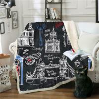 3D sketch castle zhu23 arm Plush Fleece Blanket picnic sofa couch quilt bed Zoe