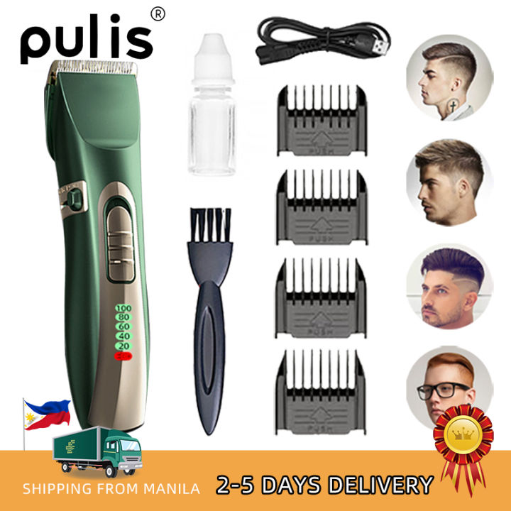 PULIS Hair Clippers for Men Professional Barber Clipper Adjustable Blade Trimmer Cordless＆Corded Haircutting Kit with LED Display