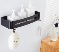 Tuqiu Bathroom Shelf Bath Shower Shelf Aluminum White Bathroom Corner shelf Wall Mounted Black Aluminum Kitchen Storage holder