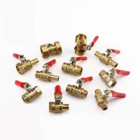 Brass small ball valve 1/8 1/4 3/8 1/2 Female/Male Thread Brass Valve Connector Joint Copper Pipe Fitting Coupler Adapter