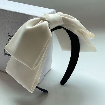 【YF】 Headbands Women New Elegant Oversize Bow Hair Hoop Solid Color Bowknot Princess Wedding Fashion Accessories For Girls