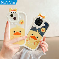 NaVVin Cartoon Yellow Duck Bowknot Little Monster Soft Silicone Phone Case for Samsung Galaxy A02s A04 A04s A11 A21s A31 A51 A71 4G A12 A13 A23 A33 A53 5G Shockproof Casing