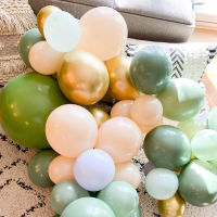 152pcs Avocado Green Balloons Garland Arch Kit Retro Green Chorme Gold Latex Globos Birthday Christmas Wedding Party Decorations