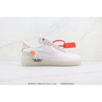 2023Off White x 2022 Force 1 Low รองเท้าผ้าใบ ลําลอง เหมาะกับการวิ่ง