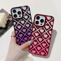 ใหม่สำหรับ Iphone 14 Pro Max 14pro 3D รักเคสโทรศัพท์ชุบโลหะด้วยไฟฟ้าไล่ระดับสีสำหรับ iPhone 13 Pro Max 11 12 Pro Max 11Promax 11เคส TPU ป้องกันซิลิโคนนิ่มลายศิลปะ