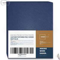 YANL MALL 50 Sheets 50แผ่นค่ะ ปลอกหุ้มเข้าเล่ม เข้าเล่มเข้าเล่ม พื้นผิวหนังแท้ รายงานทางธุรกิจ ที่คลุมพื้นผิวทราย สีน้ำเงินเนวี่บลู ครอบคลุมการนำเสนอ บ้านในบ้าน