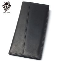 【jw】✌ Masculino preto costura estilo carteira de couro genuíno longo cartão crédito bolsa mão viagem para