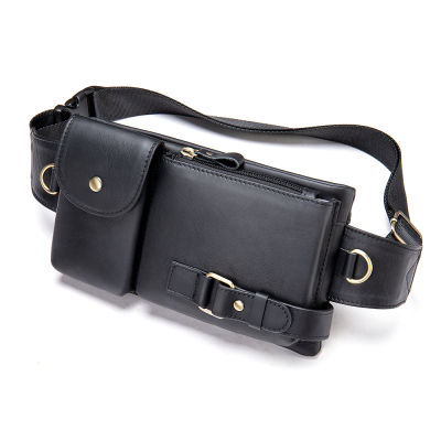 WESTAL Genuine Leather Waist Packs Men Waist Bags Fanny Pack Belt Bag Phone Bags Travel Waist Pack Male Small Waist Bag Leather