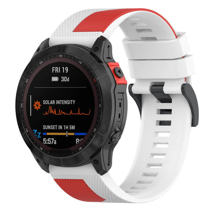 zenia-26มม-22มม-quick-fit-2สีซิลิโคนสายนาฬิกาสำหรับ-garmin-fenix-7x-7-6x-6-pro-51mm-sapphire-solar-5x-5-plus-3-quatix-enduro-forerunner-935-945-approach-s70-47mm-s60-s62-d2-tactix-bravo-charlie-delta-