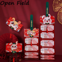 Folding Red Packet 6 Fold High-end Cute Rabbit Head Money Envelope 2023 Chinese New Year Decoration