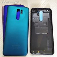 Original For Xiaomi Redmi 9 Back Battery Cover Rear Housing Door Case With Power Volume Buttons Replace For Redmi9 Battery Cover