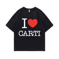 เสื้อยืดโอเวอร์ไซส์ขายปีใหม่ถูกที่สุด I Love Playboi Carti Hip Hop Tshirt Mens Tupac 2Pac Tee Black Men Women Fashion Fleece T Shirts Unise S-5XL