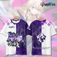 Star Railway 3 Honkai: Rail Siluva Short-Sleeved T-Shirt Anime Game Merchandise Round Neck cos Loose Printing