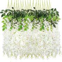 hot【cw】 12pcs Length 110cm Artificial tofu pudding ceiling flowers wedding  decorations simulated wisteria corridor decoration