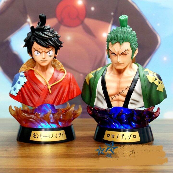 One Piece Figure - Luffy Zoro Sanji Kimono Ver. Head Bust Portrait Action  Figure