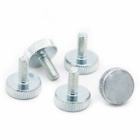 1-5pcs GB835 DIN653 Knurl Flat Head Hand Tighten Thumb Screw M3 M4 M5 M6 M8 M10 Curtain Wall Glass Thumb Bolts Adjust Toolless Fasteners