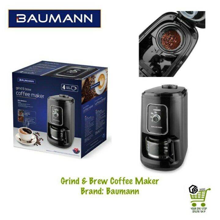 2022multifunction BAUMANN Grind & Brew Coffee Maker Lazada PH