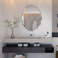 ARTLOGE กระจกตกแต่งผนัง กระจก สีเงิน กระจกติดผนัง กระจกห้องน้ำ Elegant Artistic Look 5mm Thick Art Shape HD Mirror Hung Mirrors Silver Walls Mirror Decorative Furniture กระจกเงาติดผนัง