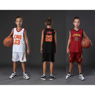 NBA Cleveland Cavaliers 23 James Kids Basketball Jersey