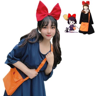 [Cos imitation] Anime Kiki 39; S Delivery Service Kiki Cospla Costume Part Full Set Headwear Bag Dresses Suits Child Woman Christmas Prom Uniform