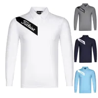 UTAA Malbon Mizuno PING1 TaylorMade1 G4 Amazingcre DESCENNTE♣  Golf clothing mens long-sleeved T-shirt outdoor sports quick-drying breathable polo shirt casual loose jersey