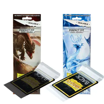 100PCS/LOT Dragon Shield Perfect Fit Sealable Side Top Loading Card Sleeves  TCG Cards Protector Cover PKM Cards Storage 64x89mm